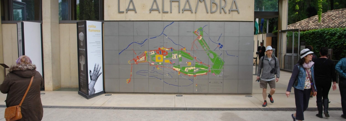 Mapa taquillas Alhambra Granada